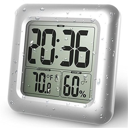 BALDR Baldr CL0006SI2 Shower Clock with PET Glass; Silver CL0006SI2